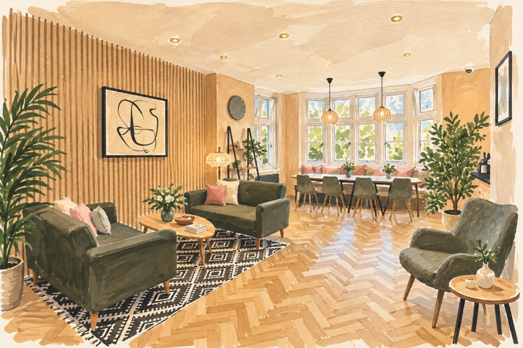 The sitting room at the clinic